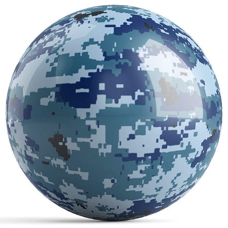 OnTheBallBowling Blue/Grey Camouflage Main Image