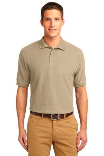 Port Authority Mens Silk Touch Polo Shirt Stone Main Image
