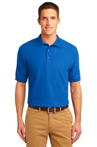 Port Authority Mens Silk Touch Polo Shirt Strong Blue Main Image