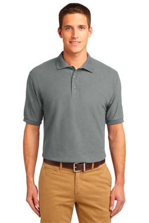 Port Authority Mens Silk Touch Polo Shirt Cool Grey Main Image