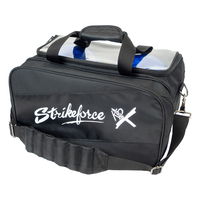 KR Strikeforce Fast Double Tote with Shoe Pouch Black Bowling Bags