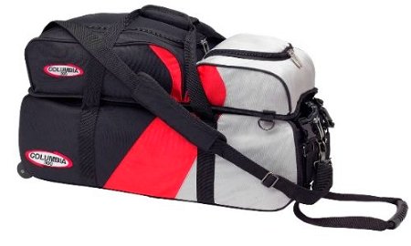Columbia 300 Team Triple Tote/Roller w/ Pouch Blk/Red Main Image