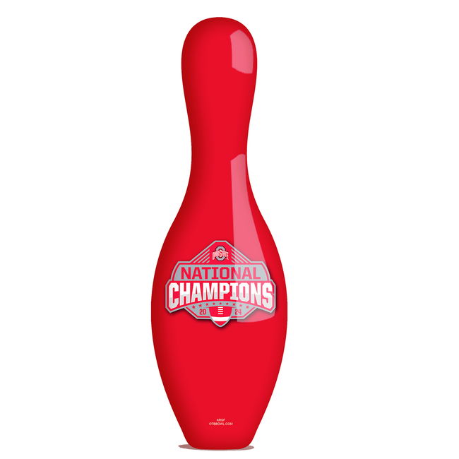 OnTheBallBowling NCAAF 2024 National Champions Ohio State Buckeyes Pin Red MAIN Image - Main Image
