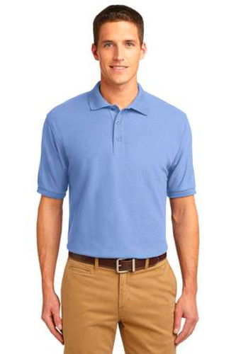 Port Authority Mens Silk Touch Polo Shirt Light Blue MAIN Image - Main Image