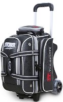  Vespr Rogue Double Roller 2 Ball Bowling Bag with Included Ball  Polisher, Large Separate Shoe Compartment (Up To US Mens Size 15) and  Oversized Accessory Pocket, Retractable Locking Handle 
