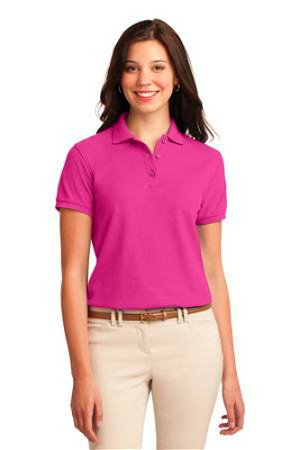 Port Authority Womens Silk Touch Polo Shirt Tropical Pink Main Image
