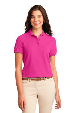 Port Authority Womens Silk Touch Polo Shirt Tropical Pink