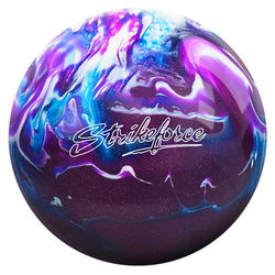 KR Strikeforce Polyester Purple/Royal/Silver Bowling Balls