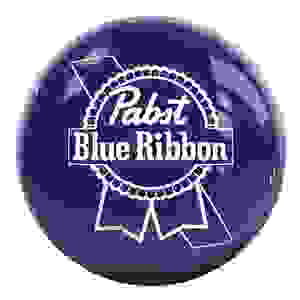 OnTheBallBowling Pabst Blue Ribbon Logo Ball Blue MAIN Image - Main Image