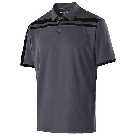 Holloway Mens Charge Polo Carbon/Black Main Image