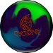 Review the Ebonite Cyclone Purple/Teal/Lime X-OUT