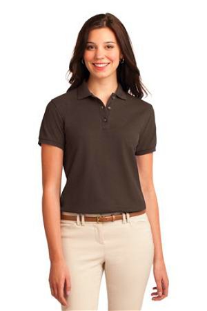 Port Authority Womens Silk Touch Polo Shirt Coffee Bean Main Image