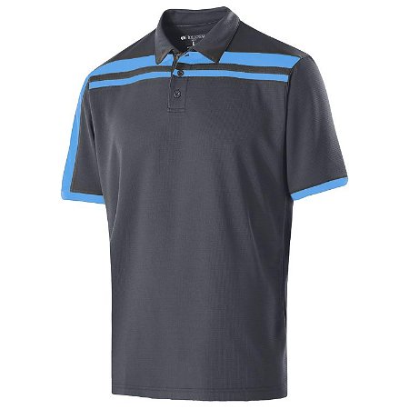 Holloway Mens Charge Polo Carbon/University Blue Main Image