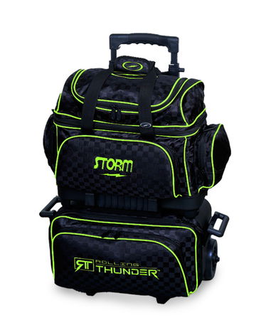 Storm Rolling Thunder 4 Ball Roller Checkered Black/Lime-ALMOST NEW Main Image