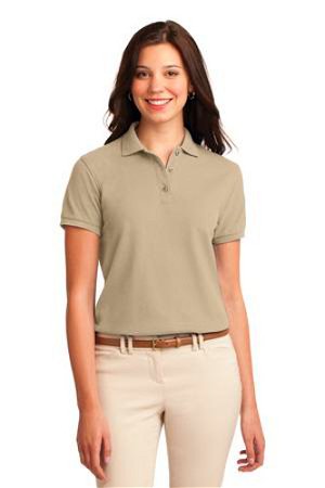 Port Authority Womens Silk Touch Polo Shirt Stone Main Image