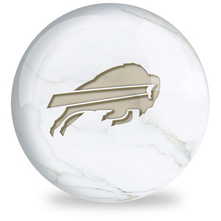 OnTheBallBowling NFL Buffalo Bills White Marble Ball Main Image