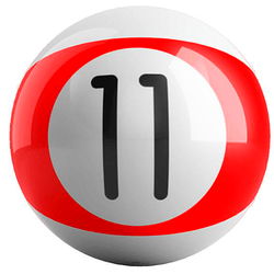 OnTheBallBowling Billiard Red Stripe 11 Ball Bowling Balls