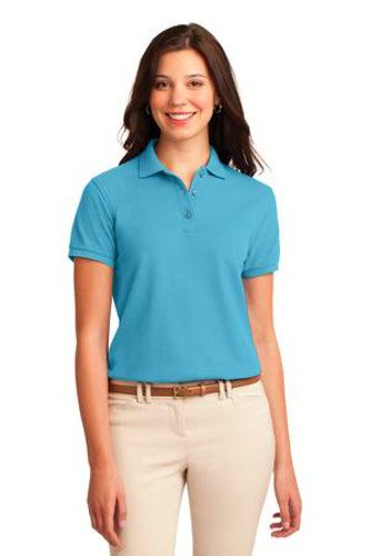 Port Authority Womens Silk Touch Polo Shirt Maui Blue Main Image