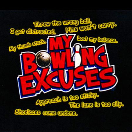 My Bowling Excuses Towel Black Main Image