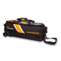900Global 3 Ball Travel Tote Pro Black/Gold Bowling Bags