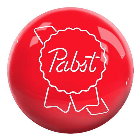 OnTheBallBowling Pabst Logo Ball Red Main Image