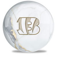 OnTheBallBowling NFL Cincinnati Bengals White Marble Ball Bowling Balls