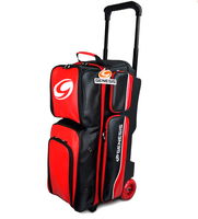 Genesis Carbon Triple Roller Black/Red Bowling Bags