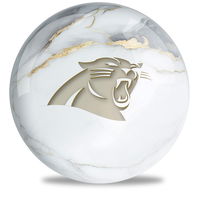 OnTheBallBowling NFL Carolina Panthers White Marble Ball Bowling Balls