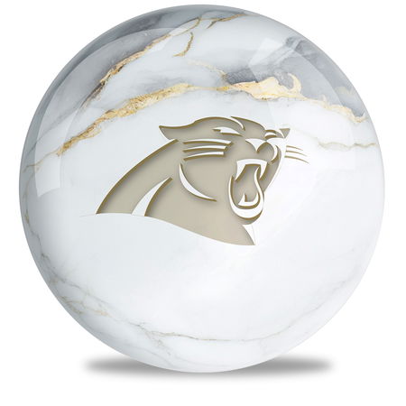 OnTheBallBowling NFL Carolina Panthers White Marble Ball Main Image