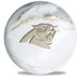 Review the OnTheBallBowling NFL Carolina Panthers White Marble Ball