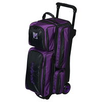 Moxy Deluxe Triple Roller Bowling Bag - Purple/Black