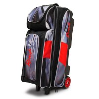Radical Dye-Sub Triple Roller Black/Red Bowling Bags