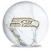 Review the OnTheBallBowling NFL Seattle Seahawks White Marble Ball