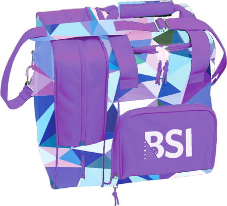 BSI Deluxe Single Tote Pink/Purple Triangles Main Image