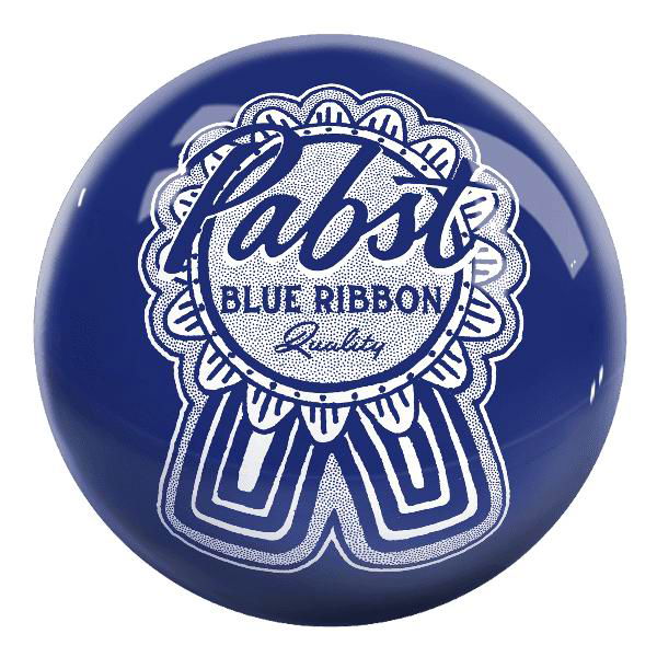 OnTheBallBowling Pabst Classic Ribbon Ball Blue MAIN Image - Main Image