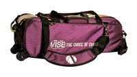 Vise 3 Ball Clear Top Roller/Tote Purple Bowling Bags