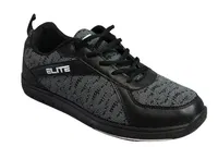 Elite Mens Pinnacle Black/Grey Wide Width Bowling Shoes