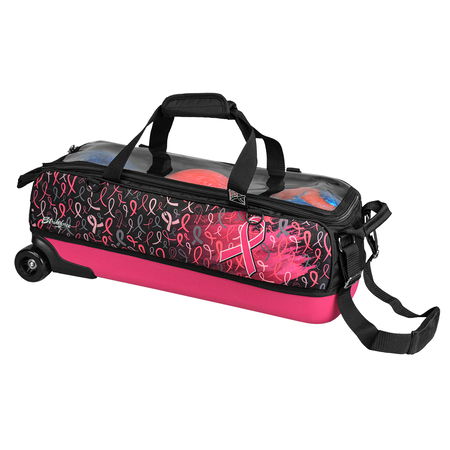 KR Strikeforce Fast Slim Triple Roller Tote Pink Ribbons Main Image