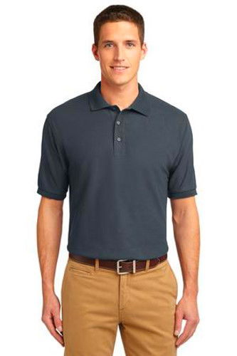 Port Authority Mens Silk Touch Polo Shirt Steel Grey MAIN Image - Main Image