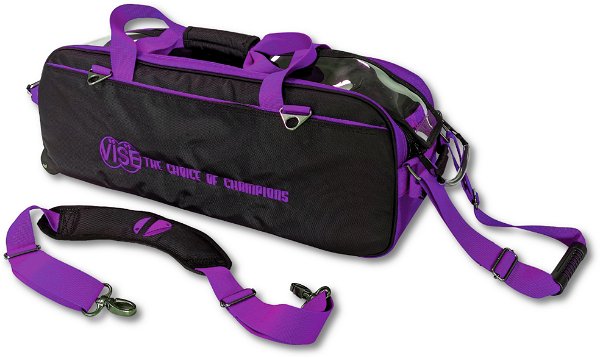 Vise 3 Ball Clear Top Roller/Tote Black/Purple Main Image
