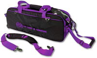 Vise 3 Ball Clear Top Roller/Tote Black/Purple Bowling Bags