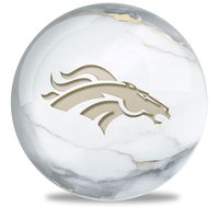 OnTheBallBowling NFL Denver Broncos White Marble Ball Bowling Balls