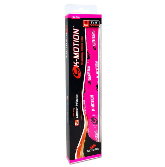Genesis K-Motion Tape Pre-cut Pink MAIN Image - Main Image