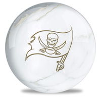 OnTheBallBowling NFL Tampa Bay Buccaneers White Marble Ball Bowling Balls