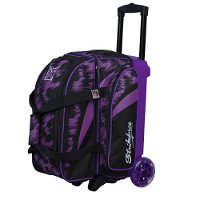 KR Strikeforce Cruiser Scratch Double Roller Purple Bowling Bags