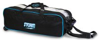 Storm 3 Ball Tournament Travel Roller/Tote Black/Blue Bowling Bags