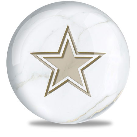 OnTheBallBowling NFL Dallas Cowboys White Marble Ball Main Image