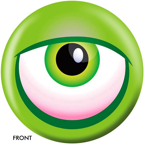 OnTheBallBowling Monster Eyeball-Green Back Image