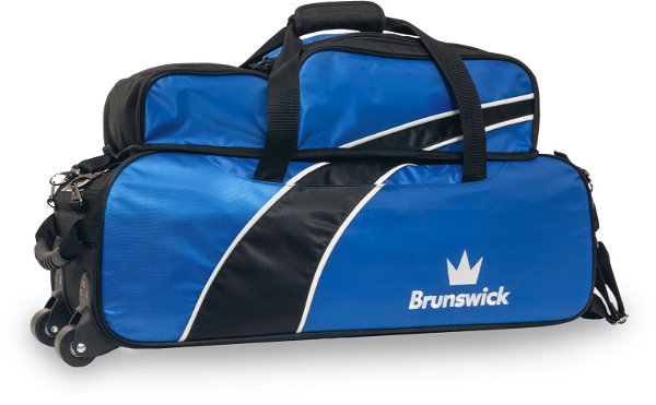 Brunswick Edge Triple Rolling Tote with Shoe Pouch Blue Main Image