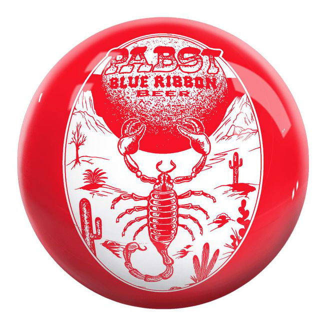 OnTheBallBowling Pabst Scorpion Ball Red/White MAIN Image - Main Image